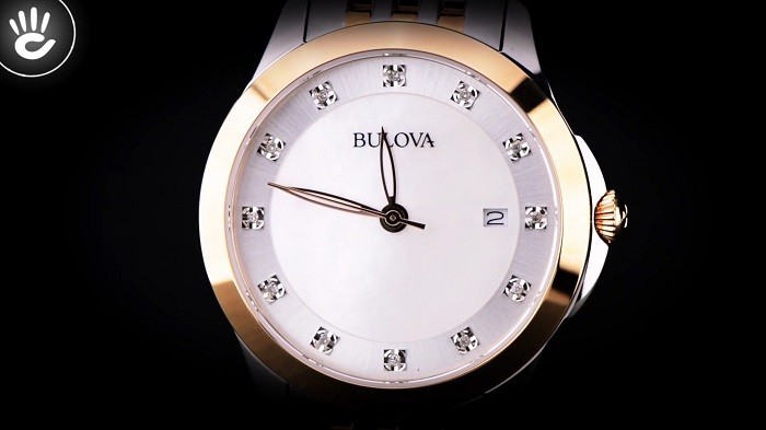 Đồng hồ Bulova 98P162 tinh tế với thiết kế đính kim cương - Ảnh 2