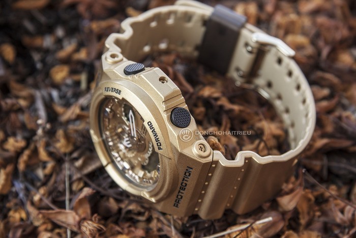 Review đồng hồ G-Shock GA-300GD-9ADR: Vỏ vàng sang trọng. - Ảnh: 5