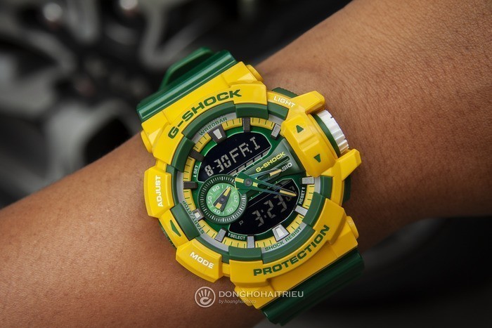 Review đồng hồ G-Shock GA-400CS-9ADR: Vàng xanh nổi bật. - Ảnh: 1