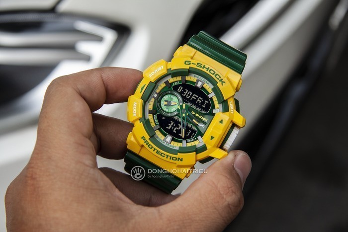 Review đồng hồ G-Shock GA-400CS-9ADR: Vàng xanh nổi bật. - Ảnh: 2