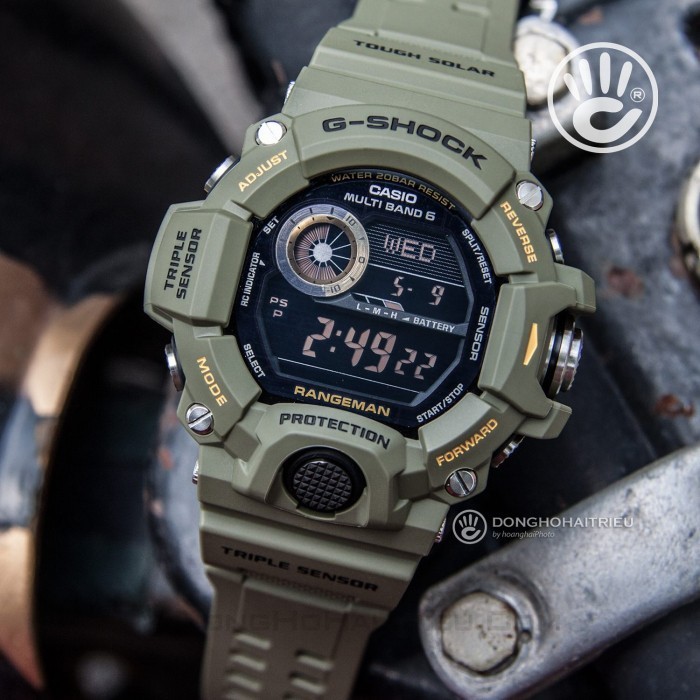 G-Shock GW-9400-3DR, Bộ Máy Năng Lượng Ánh Sáng, Đo Độ Cao, La Bàn 1