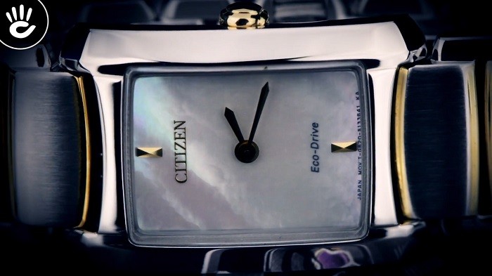 Đồng hồ Citizen EG2975-50D thiết kế mặt xà cừ vuông độc đáo - Ảnh 2