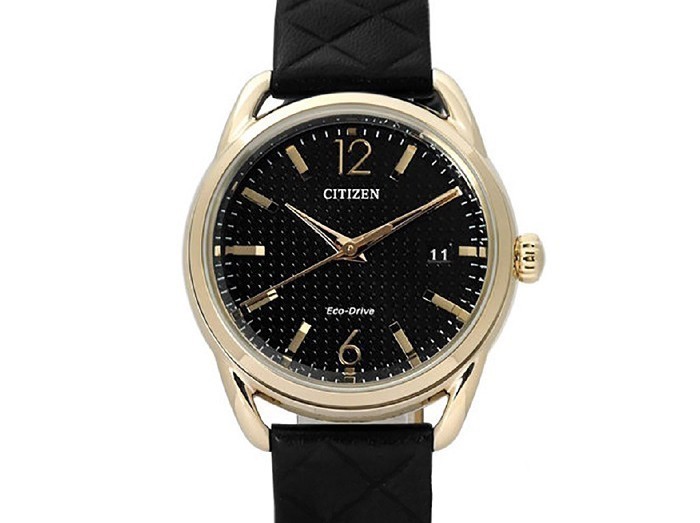 Đồng hồ Citizen FE6089-17E dây da họa tiết caro thanh lịch - Ảnh 1