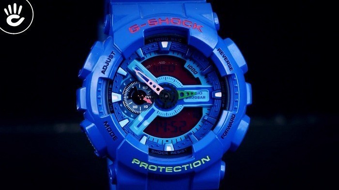Đồng hồ G-Shock GA-110HC-2ADR màu xanh nổi bật lên cá tính - Ảnh 2
