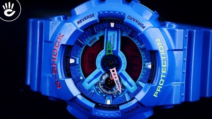 Đồng hồ G-Shock GA-110HC-2ADR màu xanh nổi bật lên cá tính - Ảnh 4