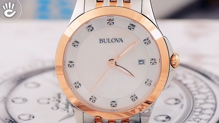 Đồng hồ Bulova 98S162, vẻ đẹp kiêu sa từ 12 viên kim cương ảnh 2