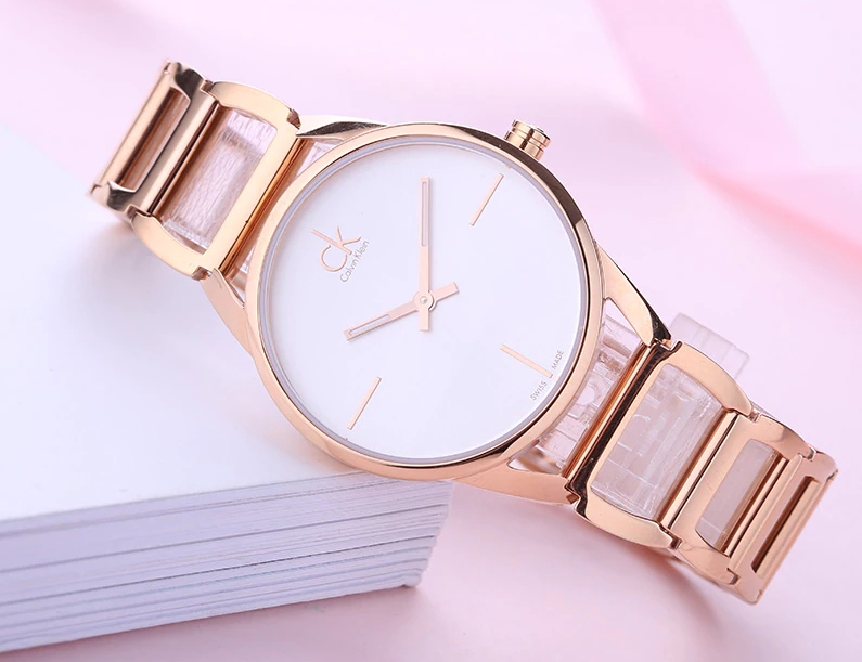 Review đồng hồ Calvin Klein K3G23626 màu vàng hồng nữ tính - Ảnh 1