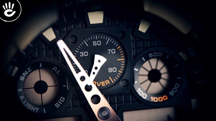 Review đồng hồ G-Shock GA-100MM-5ADR nam đèn Led tia cực tím-ảnh 2