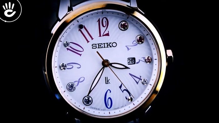 Seiko SUT304J1, vạch số Ombre sắc tím, pha lê sắc màu - Ảnh 2