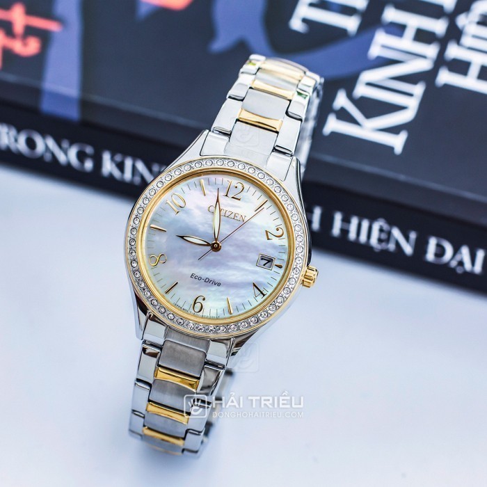 Đồng hồ Citizen EO1184-81D khảm xà cừ, đính pha lê cao cấp 2