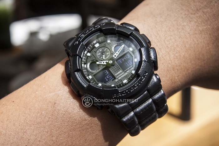 Review đồng hồ G-Shock GA-100BT-1ADR: đồng hồ thể thao đẹp-1