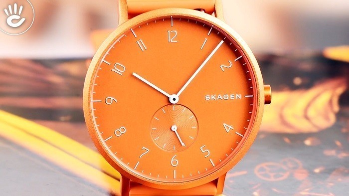 Đồng hồ Skagen SKW6511: Tổng thể với tone màu cam nổi bật-2