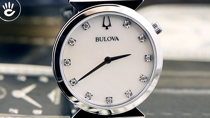 Đồng hồ Bulova 96P216 mặt số đính kim  cương sang trọng - Ảnh 2