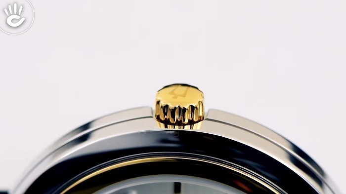 Đồng hồ Bulova 98P193 dây mạ vàng, đính viên kim cương thật - Ảnh 4