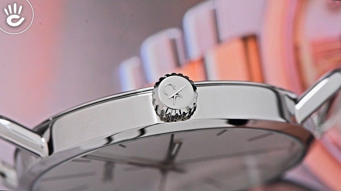 Đồng hồ Calvin Klein K7B21126, dây lưới mạ bạc sang trọng ảnh 4