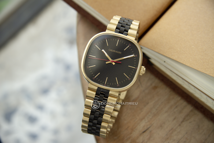 Đồng hồ Calvin Klein K9Q125Z1 mạ vàng, mặt vuông thời trang Ảnh 1