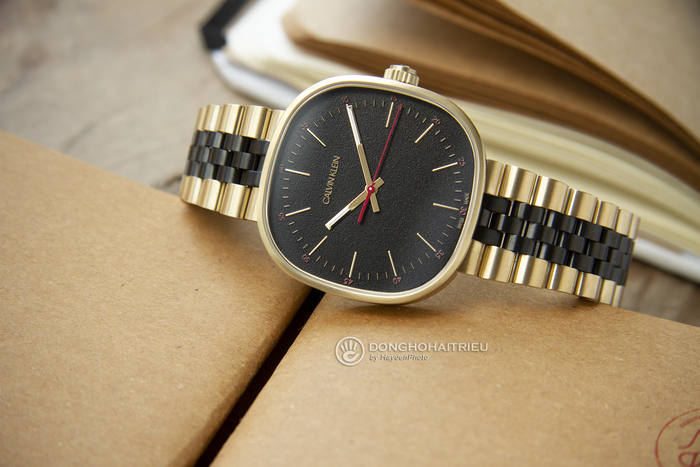 Đồng hồ Calvin Klein K9Q125Z1 mạ vàng, mặt vuông thời trang Ảnh 4