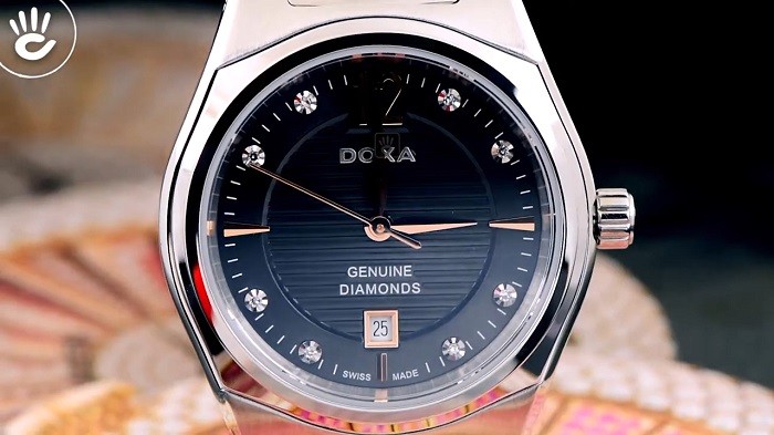 Review đồng hồ Doxa D191SGY mặt kính sapphire chống trầy - Ảnh 2