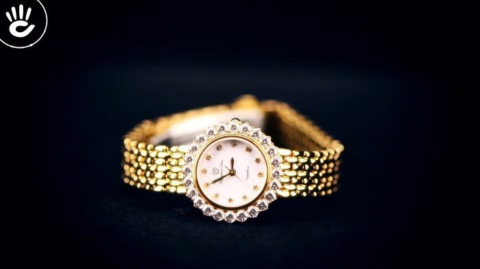 Đồng hồ Olym Pianus 28005DLK-T nữ niềng đính kim cương - Ảnh 1