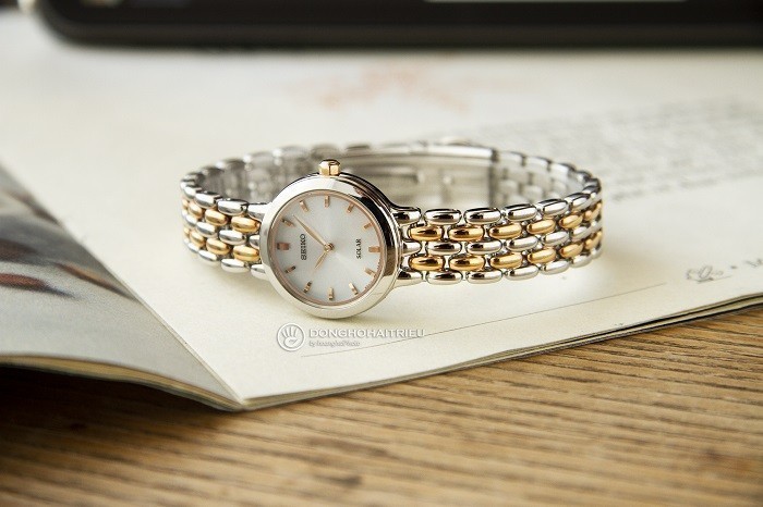 Đồng hồ Seiko SUP351P1 dây Demi được mạ vàng hồng nữ tính - Ảnh 1