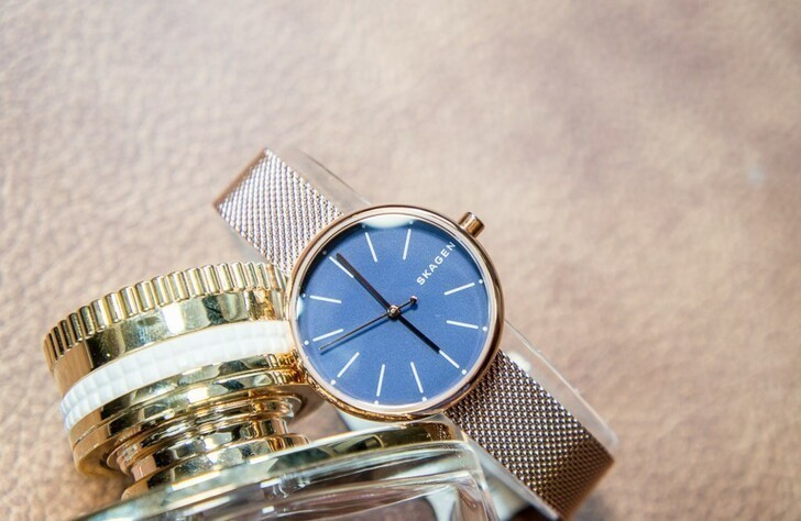 Đồng hồ nữ Skagen SKW2593 giá rẻ, mặt số xanh thanh lịch - Ảnh 1