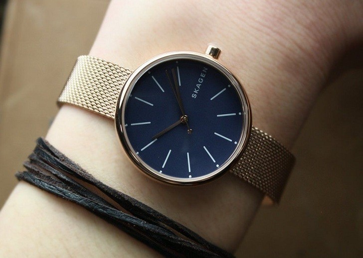 Đồng hồ nữ Skagen SKW2593 giá rẻ, mặt số xanh thanh lịch - Ảnh 4