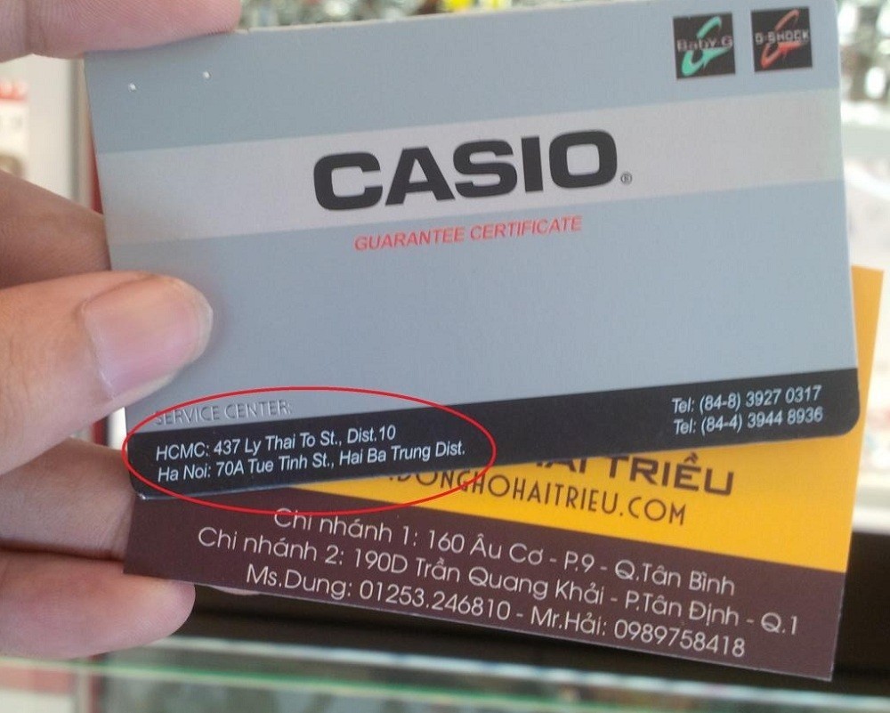 Chính sách và địa chỉ bảo hành đồng hồ Casio quốc tế tại VN - Ảnh 11