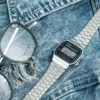 Đồng hồ Casio nam A168WA-1DF, Kính Nhựa, Quartz (Pin), Mặt Số 38.6mmx36.3mm, Chống Nước 5ATM 10