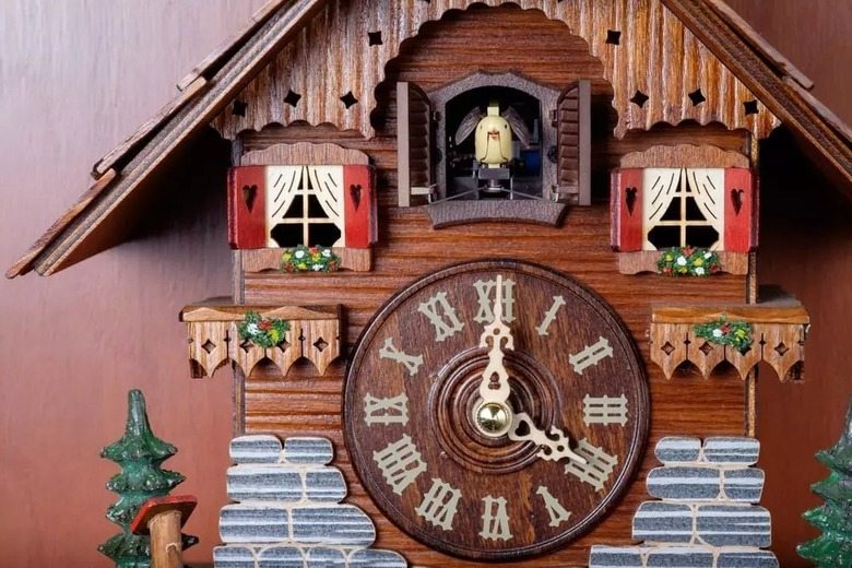 Black Forest Cuckoo Clock lồng tiếng thác nước - Ảnh 9