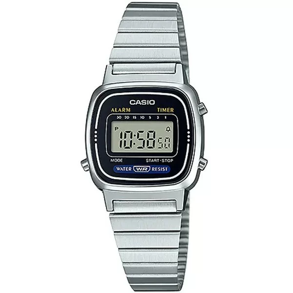 Đồng hồ Casio nữ LA670WA-1DF, Kính Nhựa, Quartz (Pin), Mặt Số 24mmx24.5mm, Chống Nước 3ATM 1