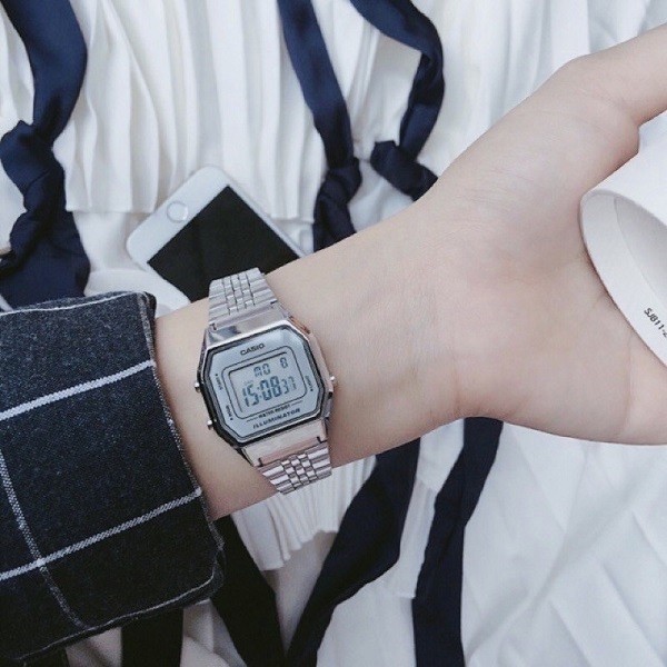 Đồng hồ Casio bạc LA680WA-7DF mang vẻ đẹp nhẹ nhàng - Ảnh 10