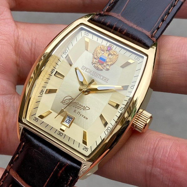 Đồng hồ Poljot President Oval mạ vàng sang trọng - Ảnh 8
