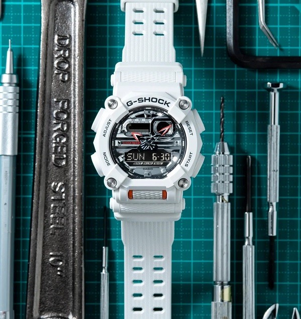 Đồng hồ G Shock nam màu trắng được thiết kế cứng cáp, mạnh mẽ - Ảnh 11