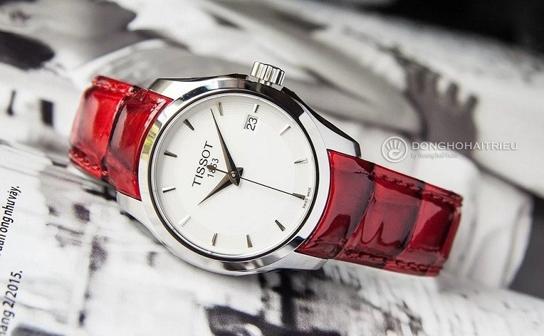 TOP đồng hồ Tissot nữ dây da đen, đỏ, trắng bán chạy nhất - Hình 3