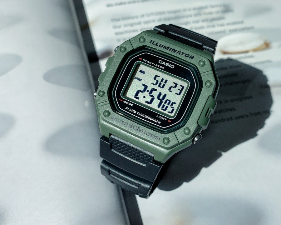 Đồng hồ Casio màu mới nhất dành cho nam W-218H-3AVDF - Hình 6