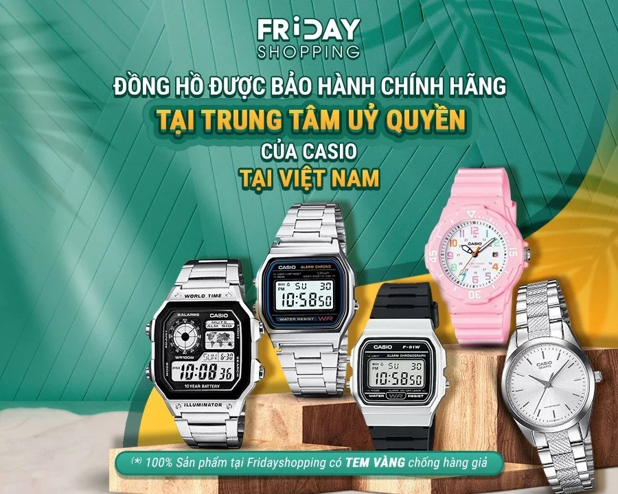 Mua đồng hồ đeo tay chính hãng giảm giá, giá rẻ tại shop đồng hồ Fridayshopping