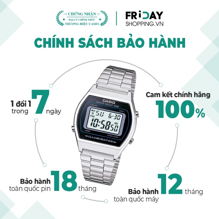 Đồng hồ Casio B640WD-1AVDF chính hãng 100% - Ảnh 1