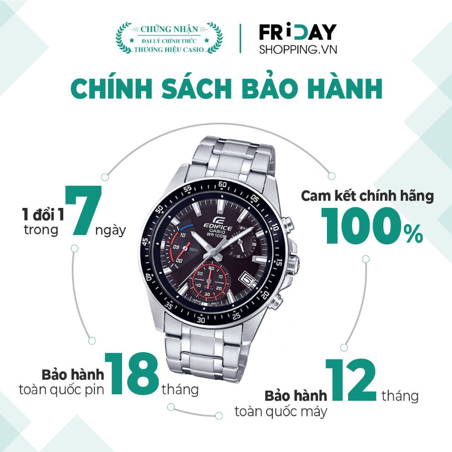 Đồng hồ Casio EFV-540D-1AVUDF chính hãng 100% - Ảnh 1