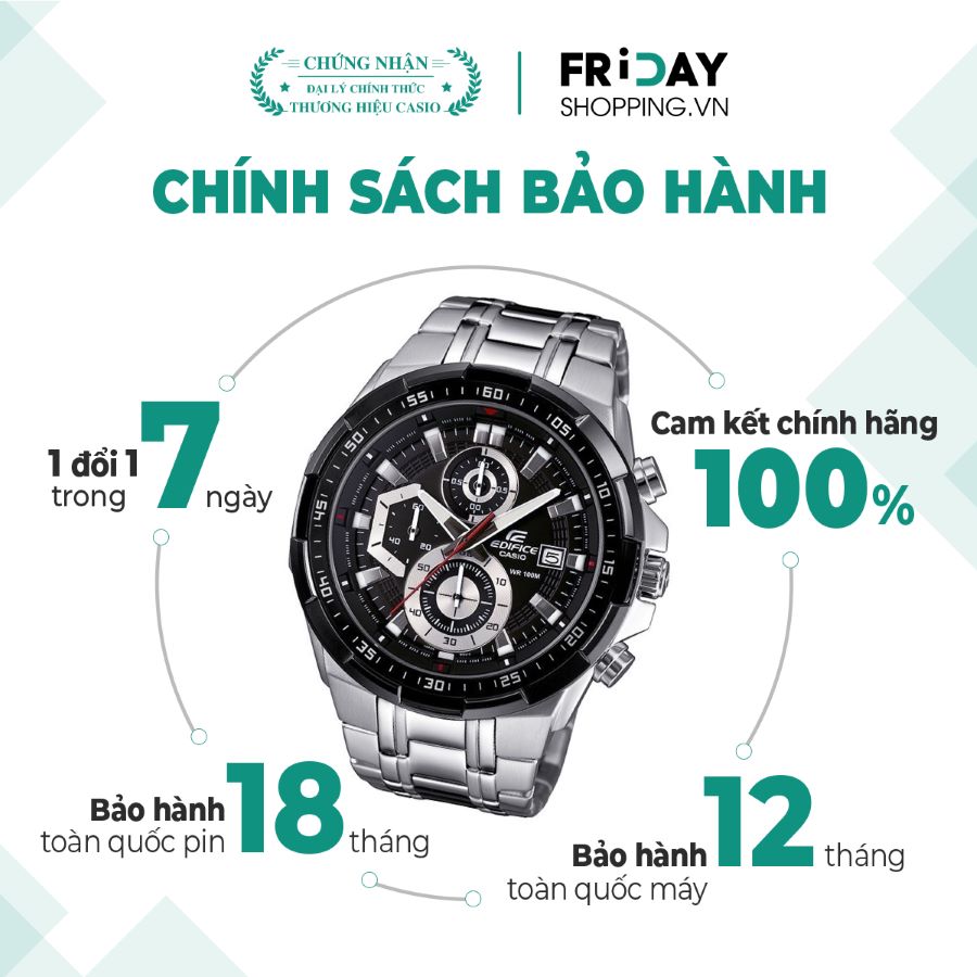 Đồng hồ Casio EFR-539D-1AVUDF chính hãng 100% - Ảnh 1