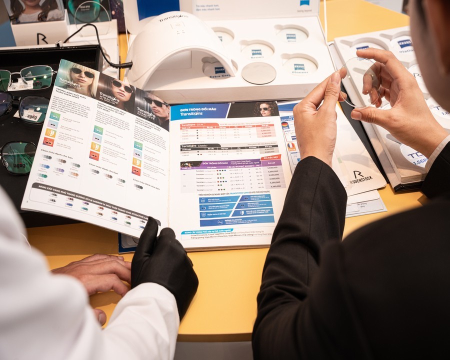 Bảng giá tròng kính chống ánh sáng xanh, phí đo cắt kính A-Z 7 Các phân khúc giá tròng kính trên thị trường