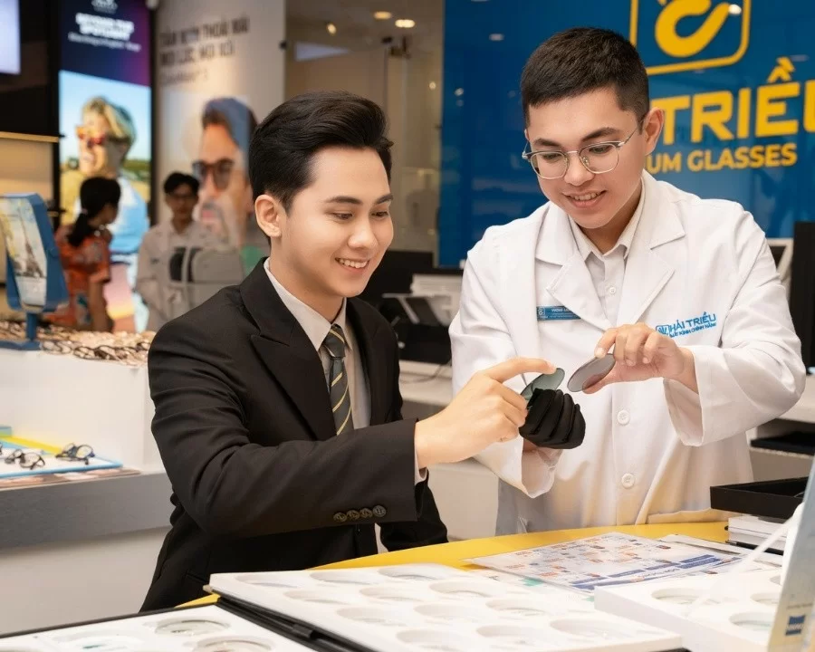 Lựa chọn tính năng tròng kính đổi màu hoặc lọc ánh sáng xanh tùy theo lối sống